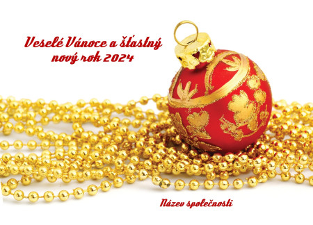 Vánoční a novoroční přání - Šablona ID 1060