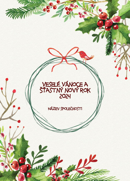 Vánoční a novoroční přání - Šablona ID 11566