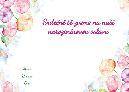 Pozvánky na oslavu - Šablona ID 12626