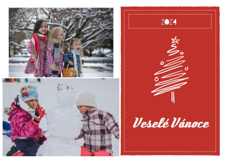 Vánoční a novoroční přání - Šablona ID 12917