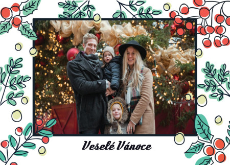 Vánoční a novoroční přání - Šablona ID 12929