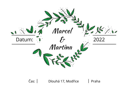 Svatební oznámení - Šablona ID 13116