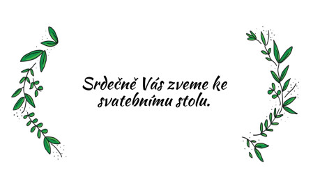 Pozvánky k svatebnímu stolu - Šablona ID 13128