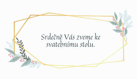 Pozvánky k svatebnímu stolu - Šablona ID 13158