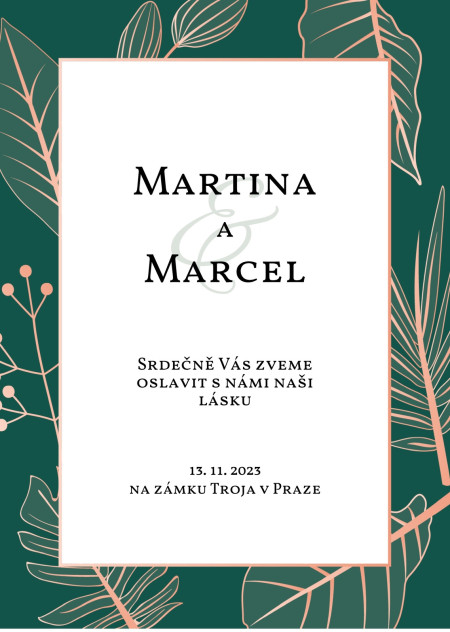 Svatební oznámení - Šablona ID 13176