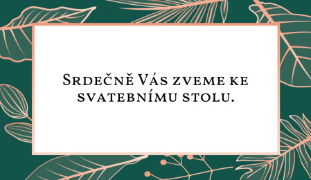 Pozvánky k svatebnímu stolu - Šablona ID 13188