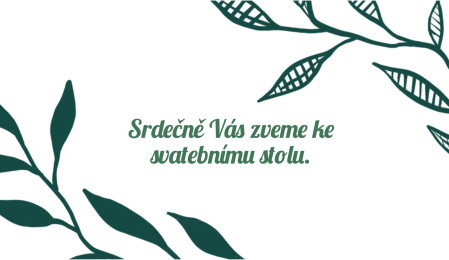 Pozvánky k svatebnímu stolu - Šablona ID 13194