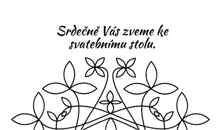 Pozvánky k svatebnímu stolu - Šablona ID 13206