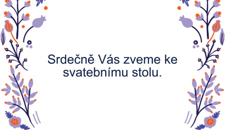 Pozvánky k svatebnímu stolu - Šablona ID 13209