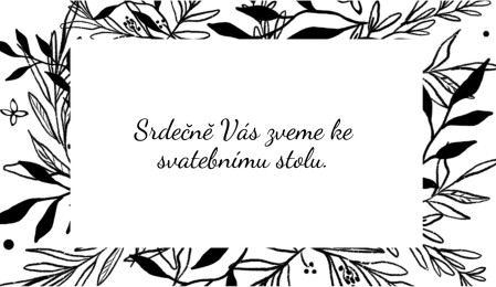 Pozvánky k svatebnímu stolu - Šablona ID 13212