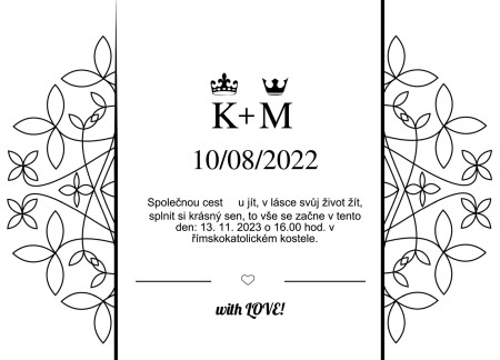 Svatební oznámení - Šablona ID 13317