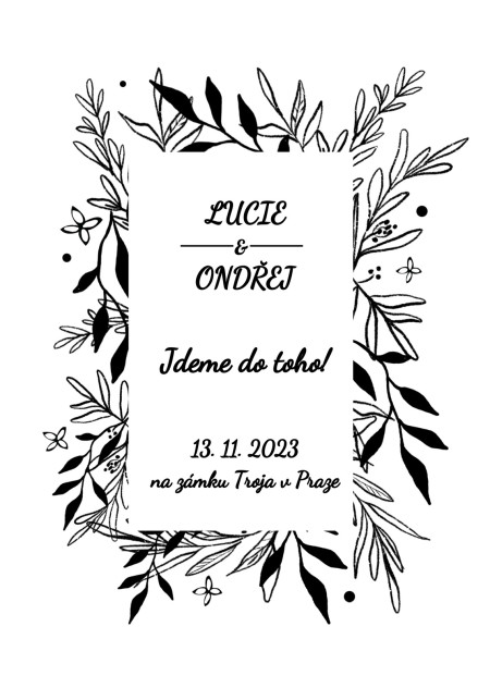 Svatební oznámení - Šablona ID 13326