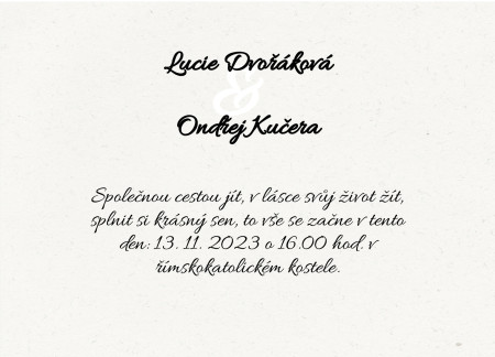 Svatební oznámení - Šablona ID 13387