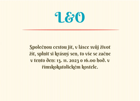 Svatební oznámení - Šablona ID 13447