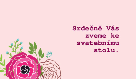 Pozvánky k svatebnímu stolu - Šablona ID 13486