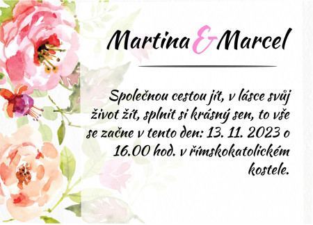 Svatební oznámení - Šablona ID 13492