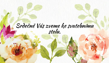 Pozvánky k svatebnímu stolu - Šablona ID 13501