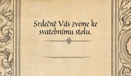 Pozvánky k svatebnímu stolu - Šablona ID 13530