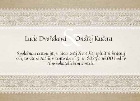Svatební oznámení - Šablona ID 13554
