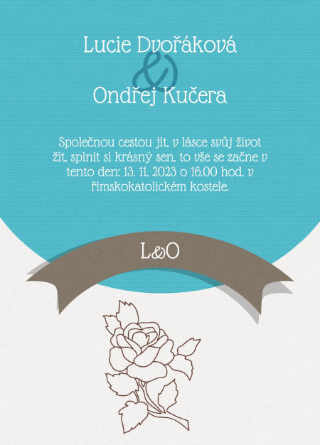 Svatební oznámení - Šablona ID 13569