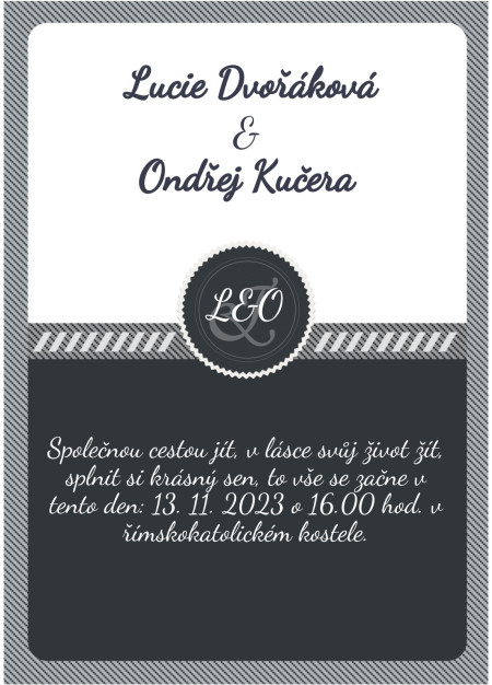 Svatební oznámení - Šablona ID 13584