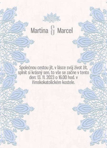 Svatební oznámení - Šablona ID 13614