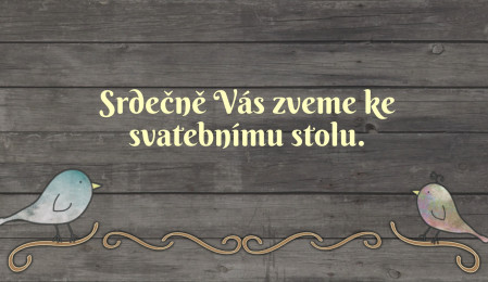 Pozvánky k svatebnímu stolu - Šablona ID 13638