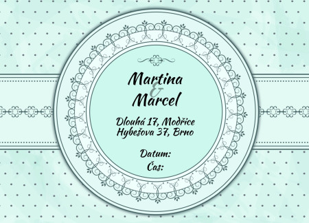 Svatební oznámení - Šablona ID 13644