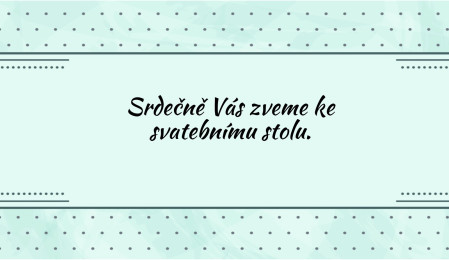 Pozvánky k svatebnímu stolu - Šablona ID 13653