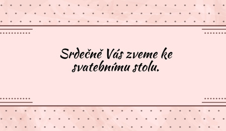 Pozvánky k svatebnímu stolu - Šablona ID 13668