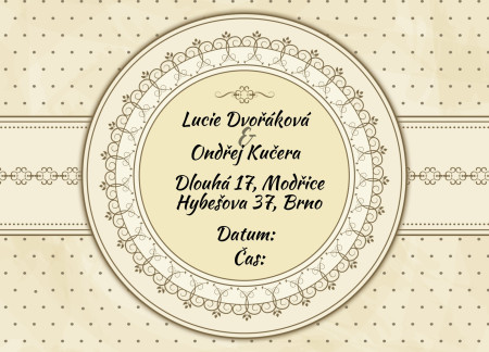 Svatební oznámení - Šablona ID 13689
