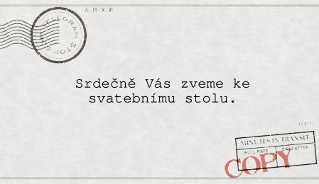 Pozvánky k svatebnímu stolu - Šablona ID 13763