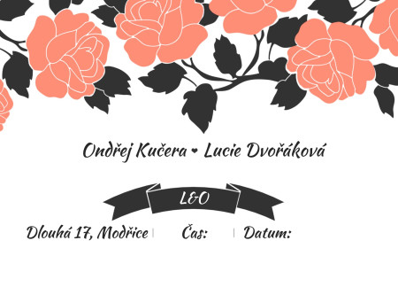 Svatební oznámení - Šablona ID 13784