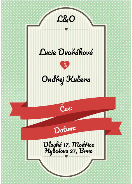Svatební oznámení - Šablona ID 13829