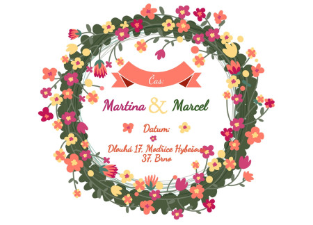 Svatební oznámení - Šablona ID 13844