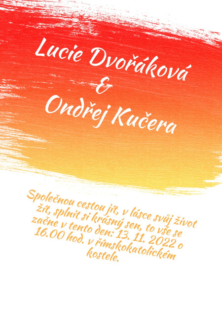 Svatební oznámení - Šablona ID 13859