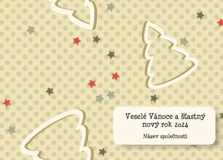 Vánoční a novoroční přání - Šablona ID 1407