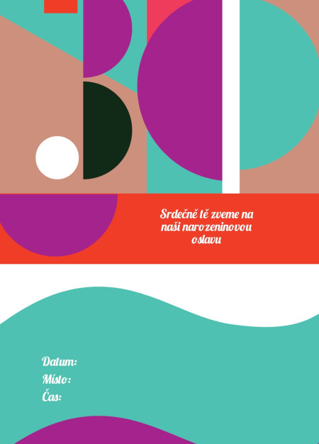 Pozvánky na oslavu - Šablona ID 14183