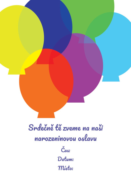 Pozvánky na oslavu - Šablona ID 16927