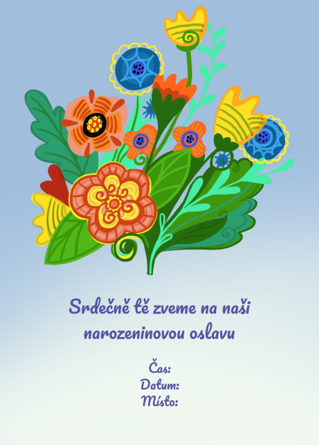 Pozvánky na oslavu - Šablona ID 16935