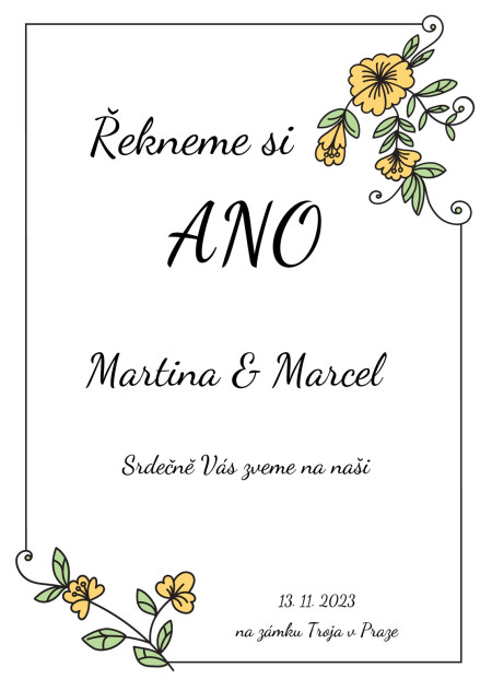 Svatební oznámení - Šablona ID 17614