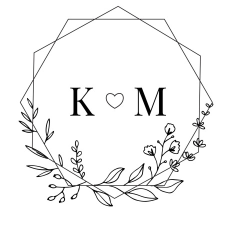 Kulaté svatební razítko - Šablona ID 18407