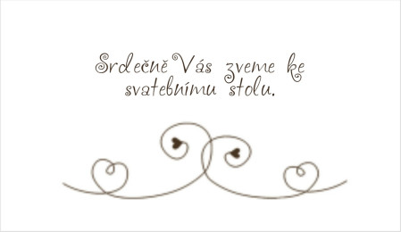 Pozvánky k svatebnímu stolu - Šablona ID 8532