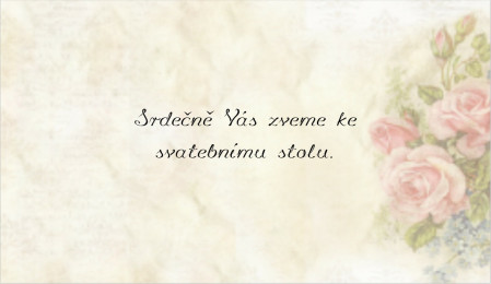 Pozvánky k svatebnímu stolu - Šablona ID 8541