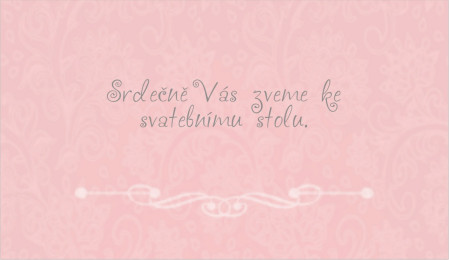 Pozvánky k svatebnímu stolu - Šablona ID 8550